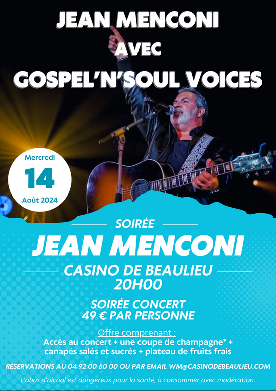 Soirée Concert JEAN MENCONI